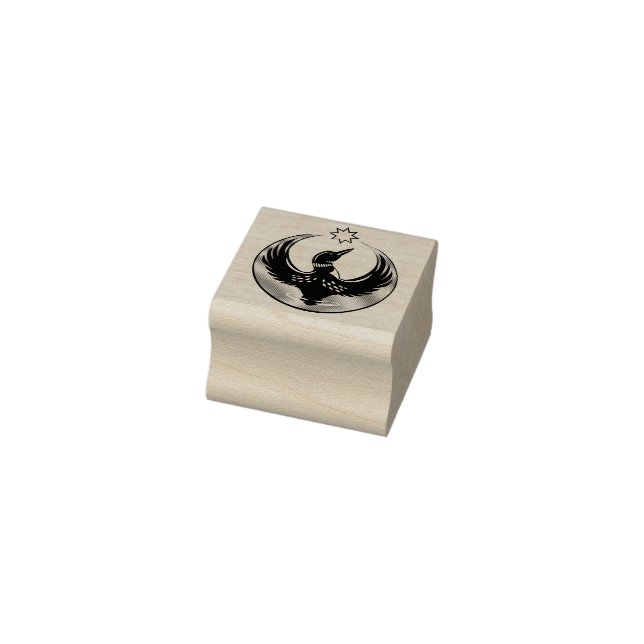 MN Loon Rising Rubber Stamp (Stamp)
