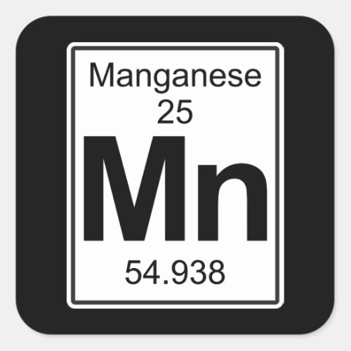 Mn _ Manganese Square Sticker