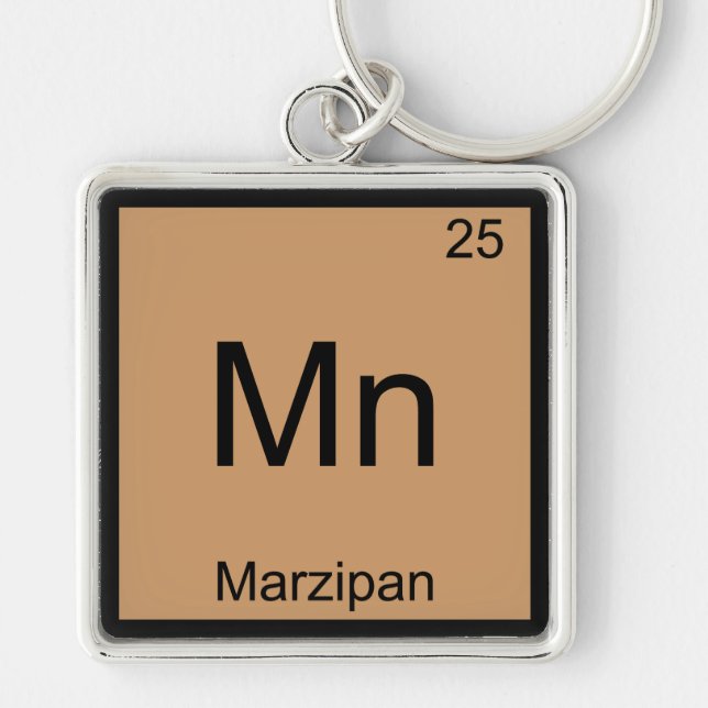 Mn - Marzipan Funny Chemistry Element Symbol Tee Keychain (Front)