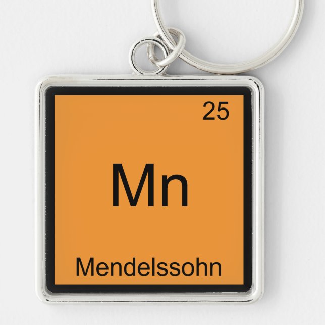 Mn - Mendelssohn Funny Chemistry Element Symbol Keychain (Front)
