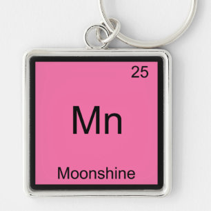 Mn - Moonshine Funny Chemistry Element Symbol Tee Keychain