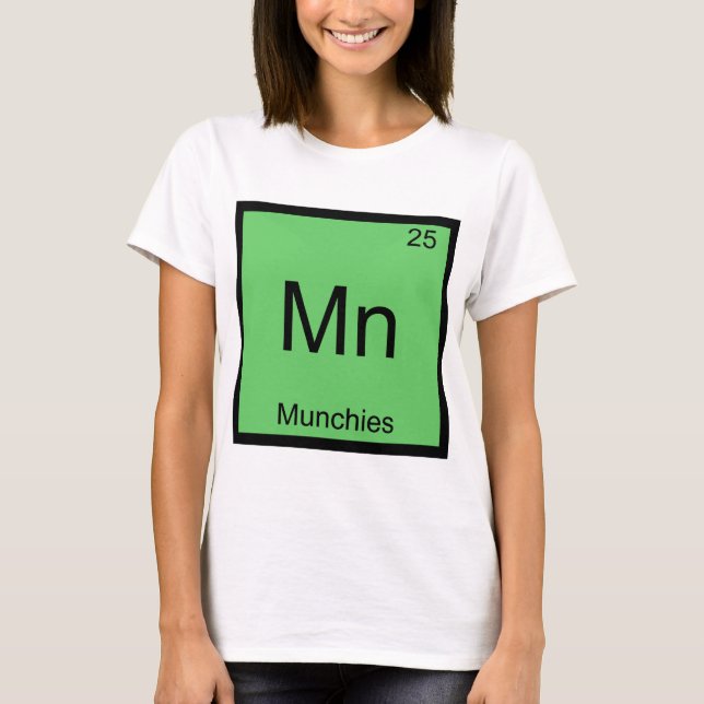 Mn - Munchies Funny Chemistry Element Symbol Tee (Front)