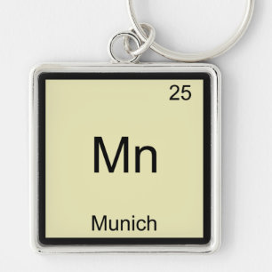 Mn - Munich Funny Chemistry Element Symbol T-Shirt Keychain