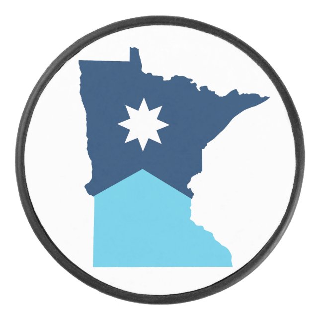 MN north star state Hockey Puck (Front)