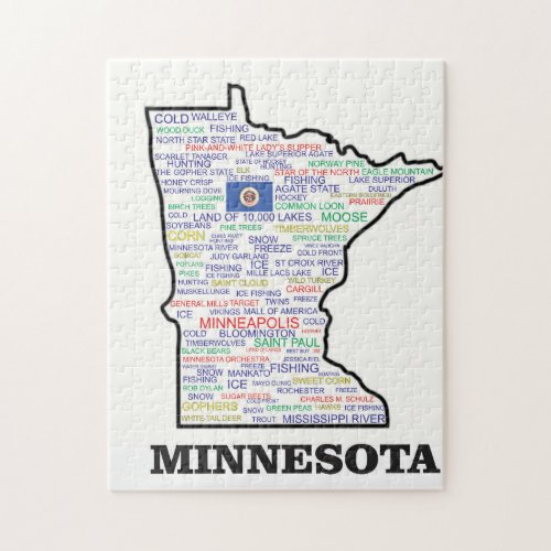 MN STATE COLLAGE JIGSAW PUZZLE