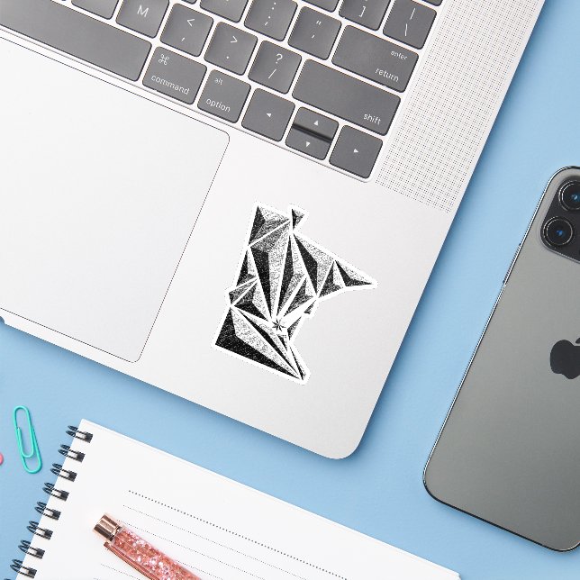 MN State Sticker (Laptop w/ iPhone)