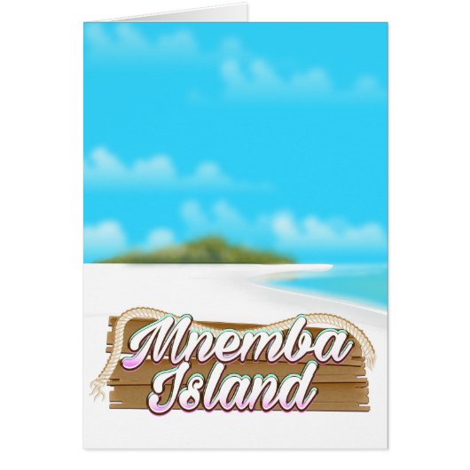 Mnemba Island travel poster Cards (Front)