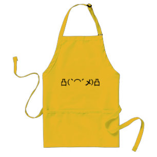 Mo' Angry Emoticon Japanese Kaomoji Adult Apron