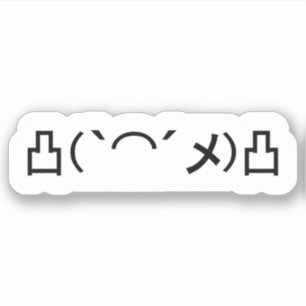Mo' Angry Emoticon Japanese Kaomoji Sticker