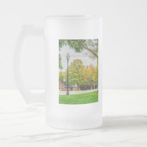 MO Capitol Autumn Grounds Frosted Glass Beer Mug