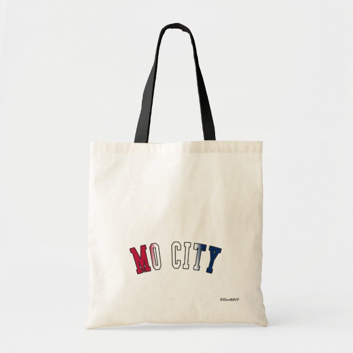 Mo City in Texas State Flag Colors Canvas Bag