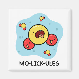Mo-lick-ules Funny Science Pun Magnet