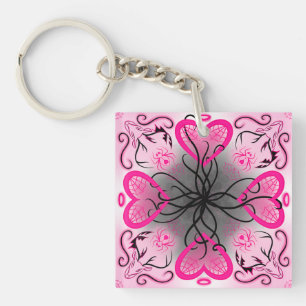 "Mo Limn Twa" Said the Spider to the Deer Keychain