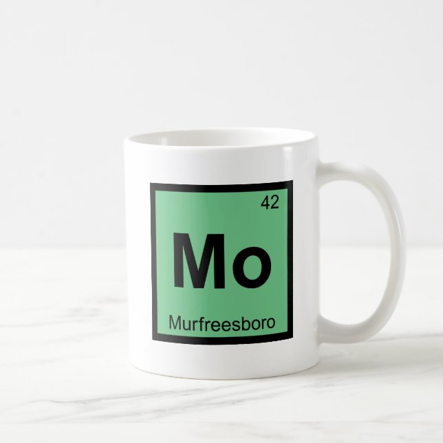 Mo - Murfreesboro Tennessee Chemistry Symbol Coffee Mug (Right)