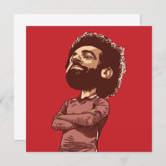 Mo Salah: King of Kop in Cartoon Style (Front/Back)