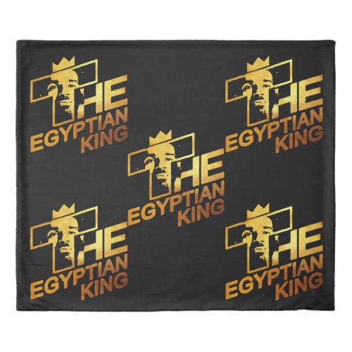 Mo Salah the Egyptian Kings Soccer Superstar Duvet Cover