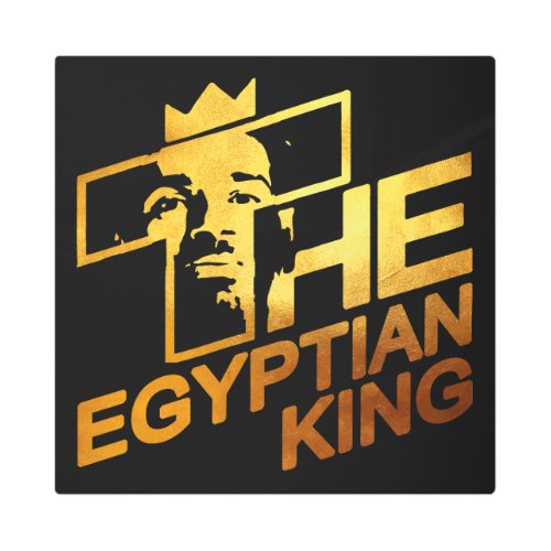 Mo Salah the Egyptian Kings Soccer Superstar Metal Print