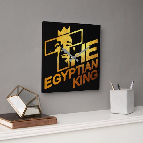 Mo Salah the Egyptian Kings Soccer Superstar Square Wall Clock