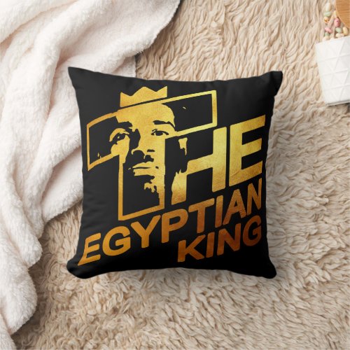 Mo Salah the Egyptian Kings Soccer Superstar Throw Pillow