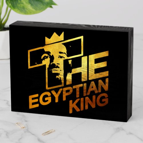 Mo Salah the Egyptian Kings Soccer Superstar Wooden Box Sign