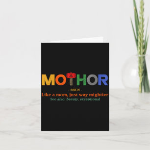 Mo-thor like a mom way mightier mother's day women card