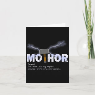 Mo-thor like mom way mightier funny mother's day card