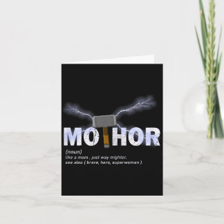 Mo-thor like mom way mightier funny mother's day card