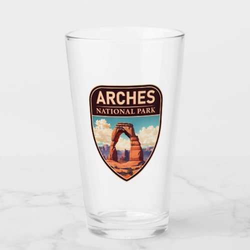 Moab Arches National Park Utah Delicate Arch Retro Glass