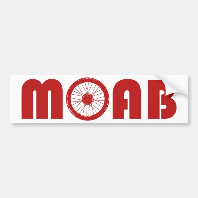 Moab (Bike Wheel) Bumper Sticker (Front)