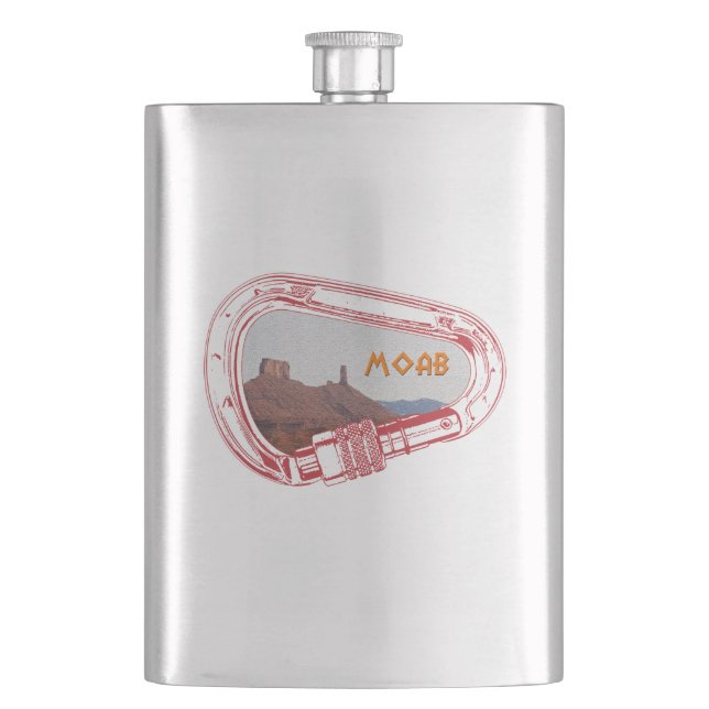 Moab Climbing Carabiner Flask (Front)