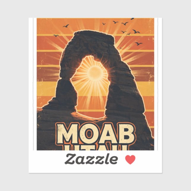 Moab Desert Sunset Sticker (Sheet)