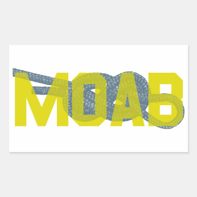 Moab Figure 8 Climbing Rectangular Sticker (Front)