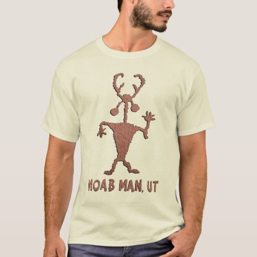 Moab Man UTAH PETROGLYPH ROCK ART ANASAZI T_Shirt