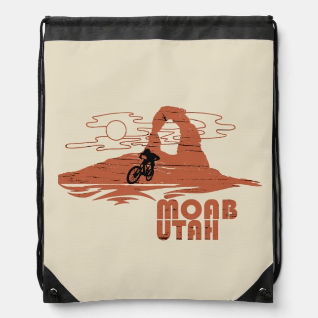 Moab mtb mountain biking drawstring bag (Front)