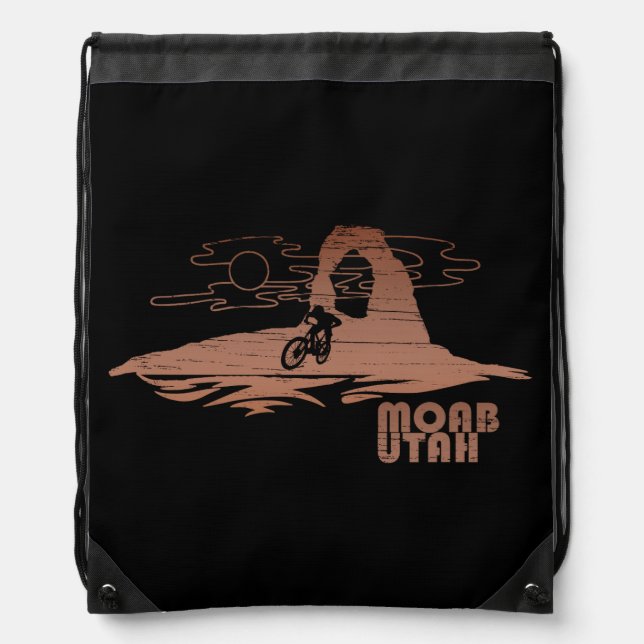 Moab mtb mountain biking drawstring bag (Front)