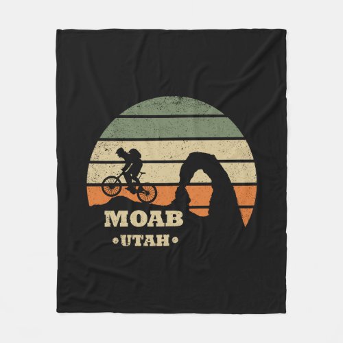 Moab mtb mountain biking fleece blanket