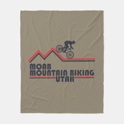 Moab mtb mountain biking fleece blanket