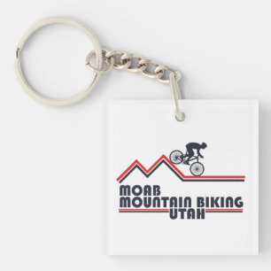 Moab mtb mountain biking keychain