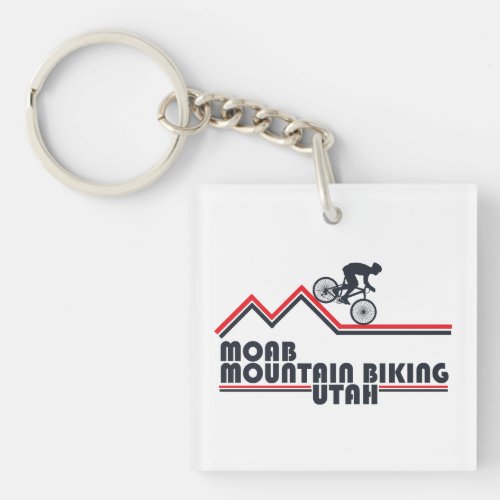 Moab mtb mountain biking keychain