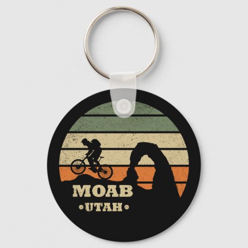 Moab mtb mountain biking keychain