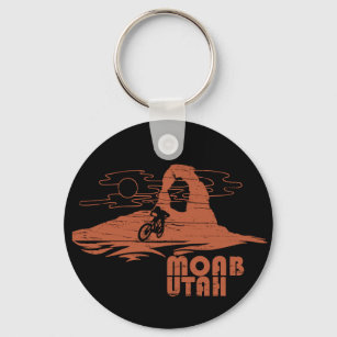 Moab mtb mountain biking keychain