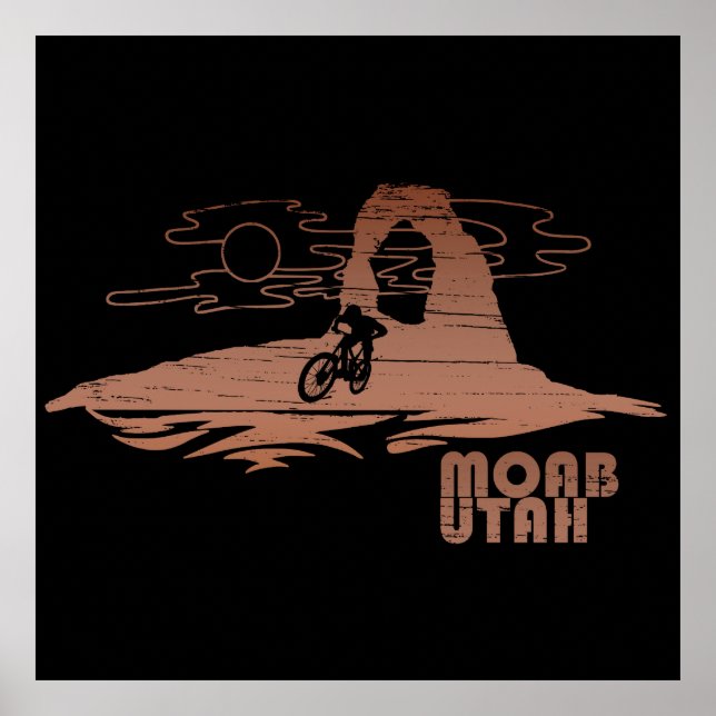 Moab mtb mountain biking poster (Front)