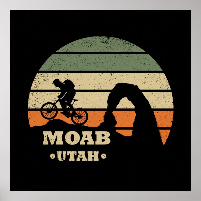 Moab mtb mountain biking poster (Front)