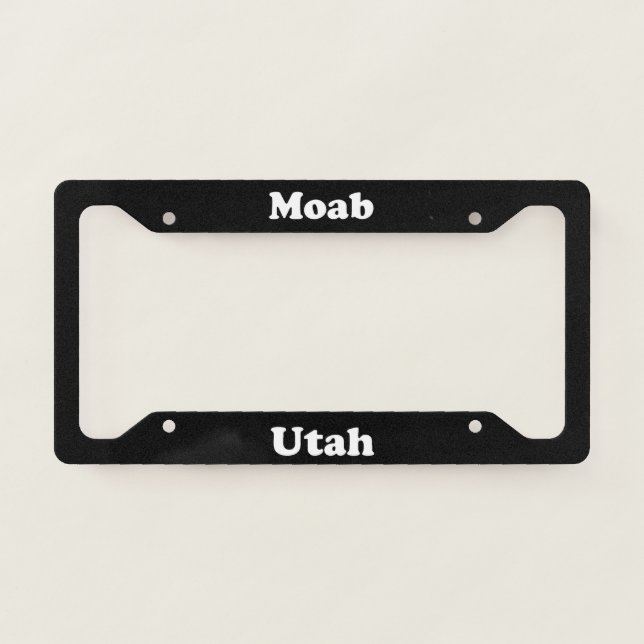 Moab UT - LPF License Plate Frame (Front)