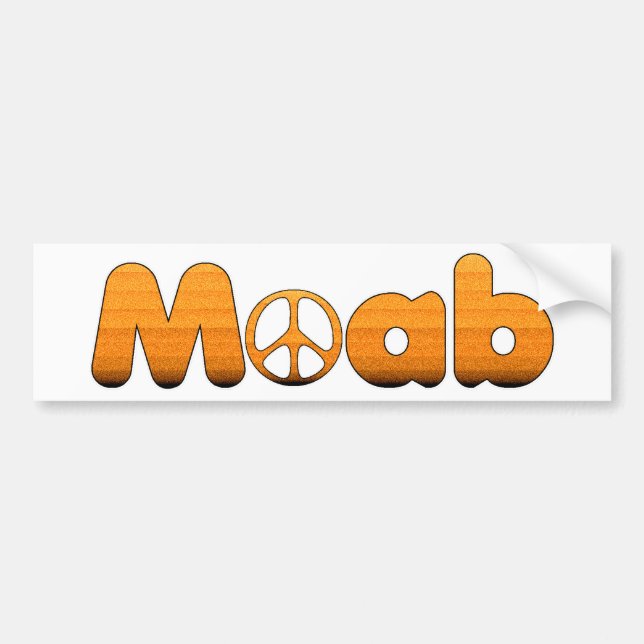 Moab UT Peace Bumper Sticker (Front)