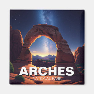 Moab Utah Arches National Park Milky Way Magnet
