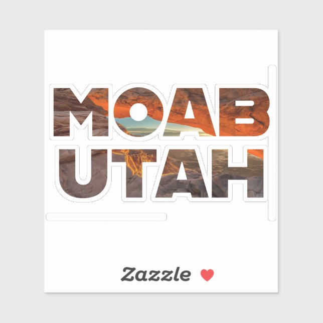 Moab Utah Arches NP Sticker (Sheet)