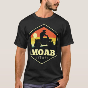 Moab Utah ATV Vintage Sunset Hexagon T-Shirt