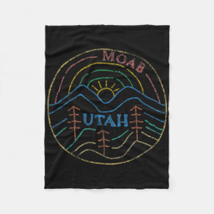 Moab Utah Beehive State National Parks Mighty 5 Te Fleece Blanket