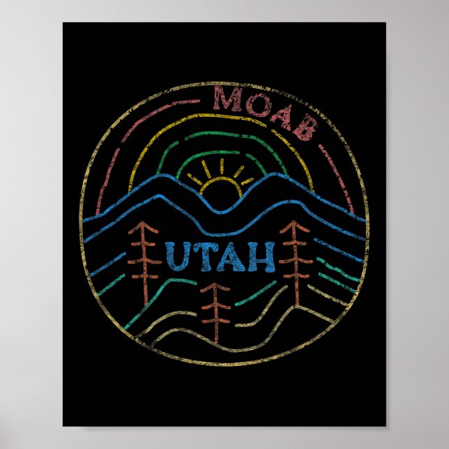 Moab Utah Beehive State National Parks Mighty 5 Te Poster (Front)